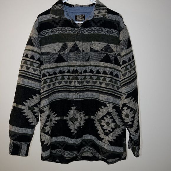 C.E. Schmidt Other - Vintage C.E. Schmidt Workwear Aztec Print Long Sleeve Wool Jacket Men’s Large